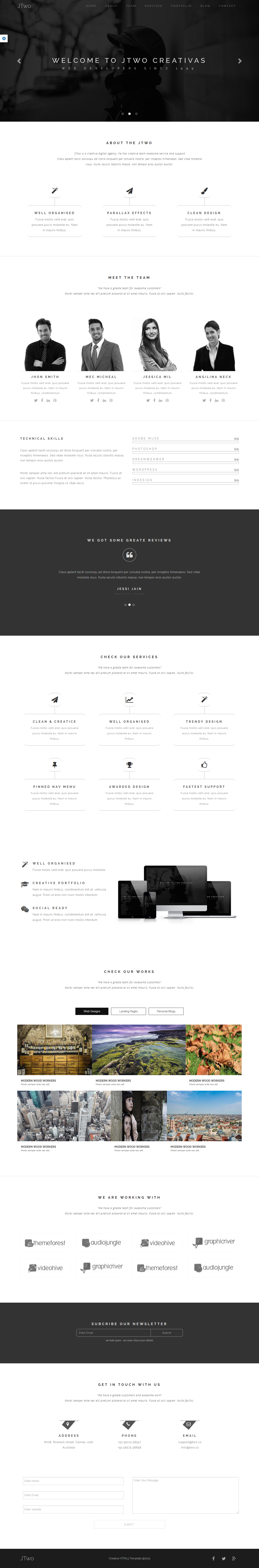 jTwo - One Page Parallax Template - 1